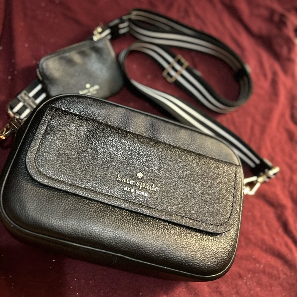 Kate Spade Camera Bag- Pebbled Leather- Black